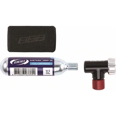 BBB BMP-34 Minipomp Co2 EasyAir Pomp + Cartridge Zwart