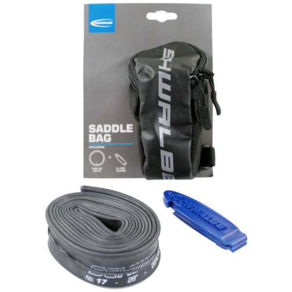 Schwalbe zadeltas incl bnb SV17 + 2 afn Zwart
