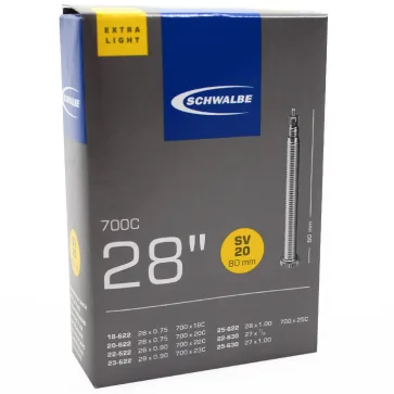 Schwalbe bnb SV20 Extra Light 28 x 0.75 - 1.00 fv Zwart