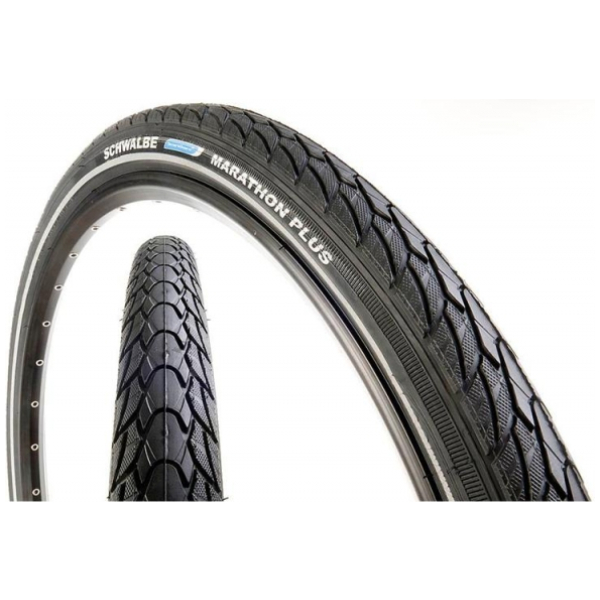 Schwalbe btb Marathon Plus 26 x 3/8 zw refl Zwart