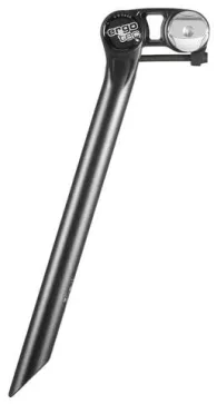Ergotec zadelpen Futura 27.2 offset 50mm zw zand Zwart