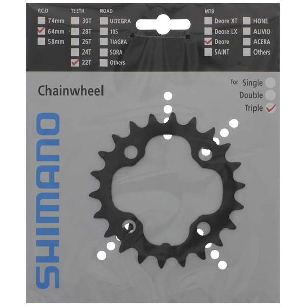 Shimano Kettingblad 22T Deore BLACK