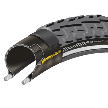 Continental btb Ride Tour 27 x 1 1/4 zw refl Zwart