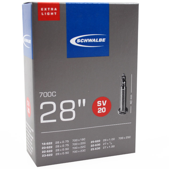 Schwalbe bnb SV20 Extra Light 28 x 0.75 - 1.00 fv Zwart - Afbeelding 2
