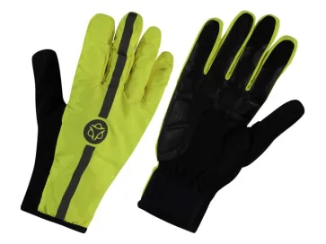 Agu tech rain gloves commuter hi-vis neon yellow Geel