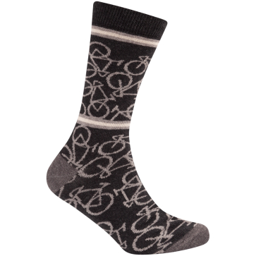 Le Patron Bicycle socks dark grey Grijs