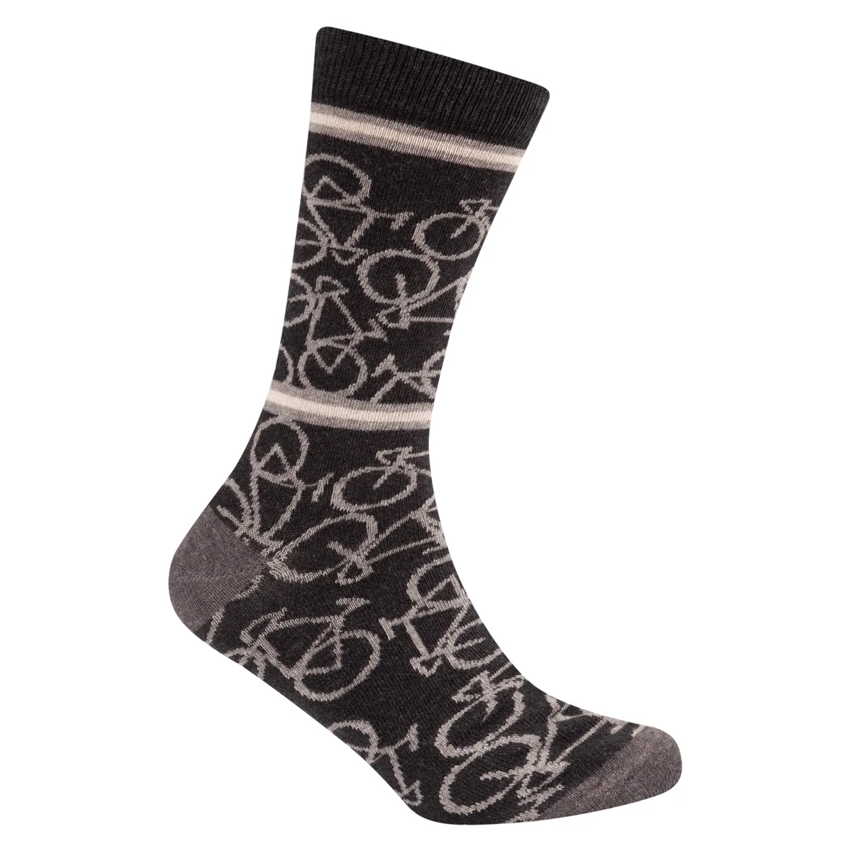 Le Patron Bicycle socks dark grey Grijs