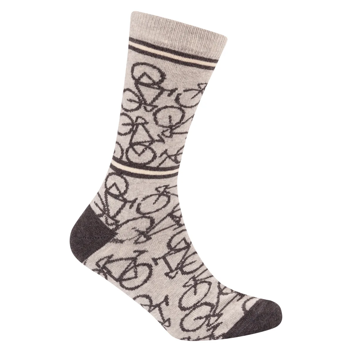Le Patron Bicycle socks light grey Grijs