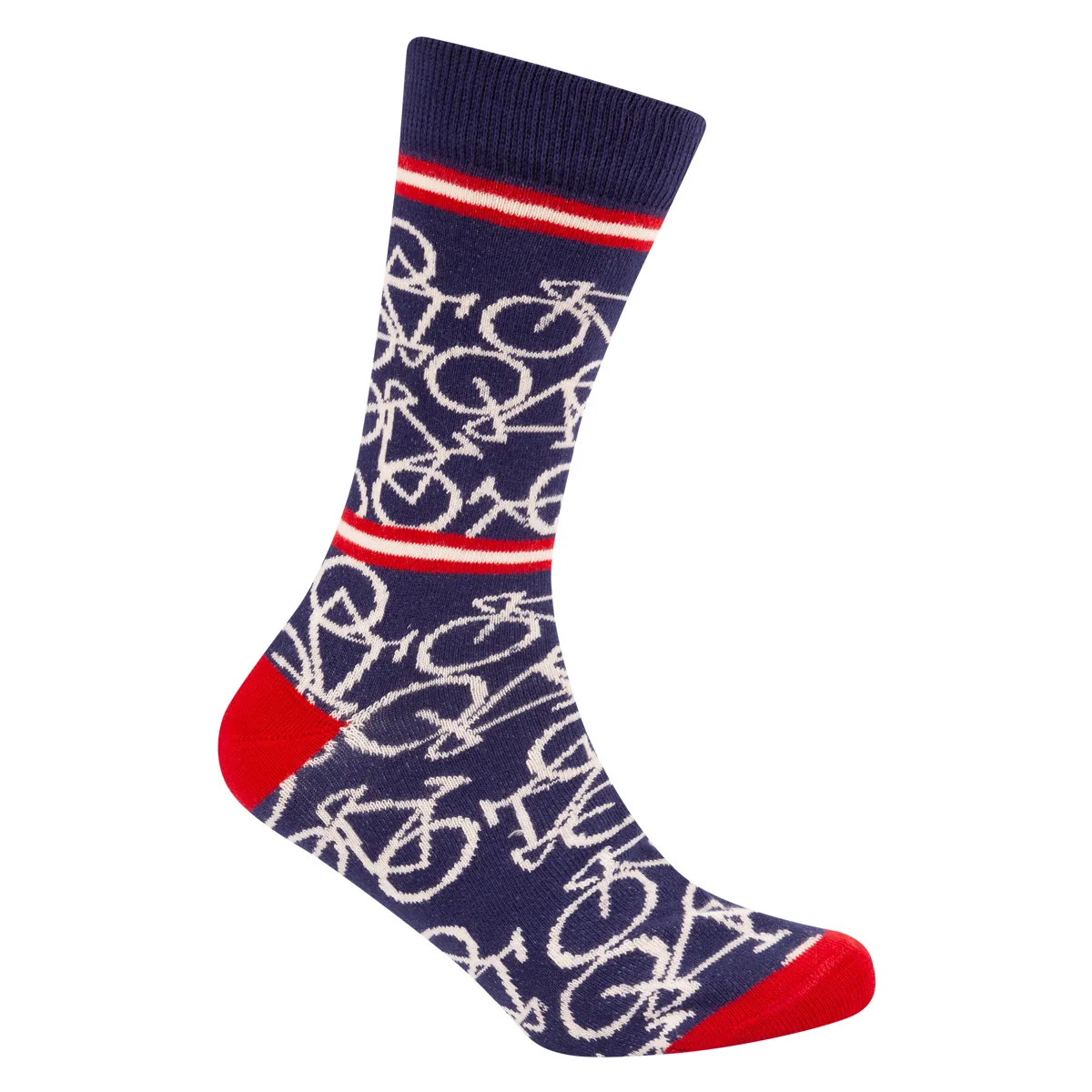 Le Patron Bicycle socks indigo blue Blauw
