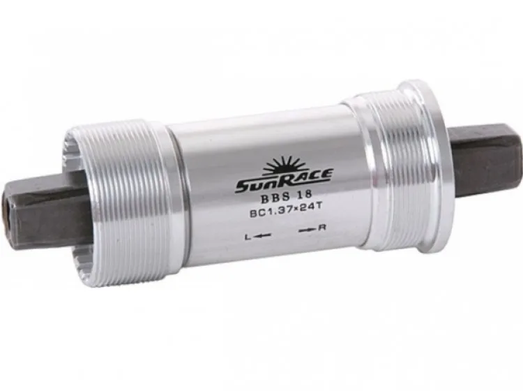 Sunrace trapas 68/132mm BSA alu Zilver