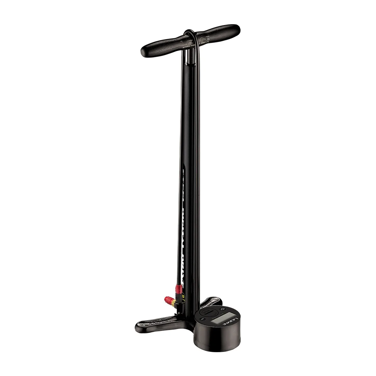 Lezyne STEEL DIGITAL FLOOR DRIVE 3.5 INCH MATT BLK MATTE BLACK