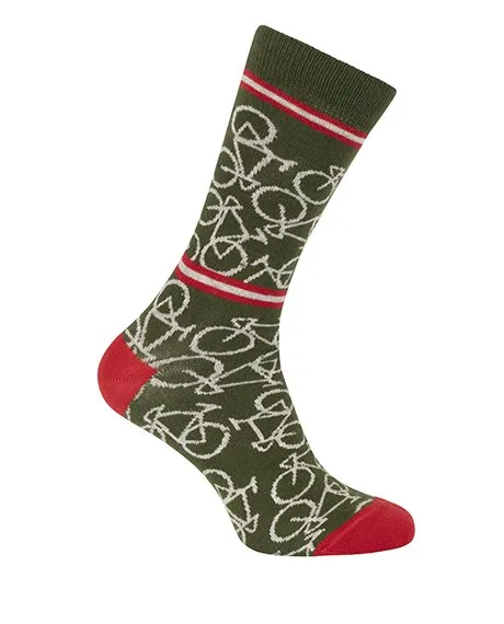 Le Patron Bicycle Socks Army Green