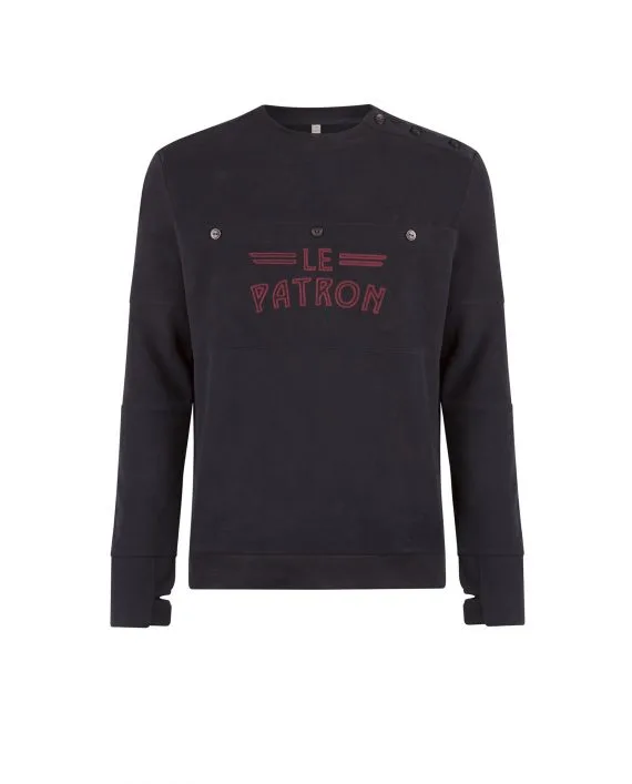 Le Patron Pull classique Dblue/red Dark Blue
