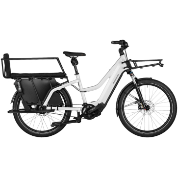 Riese & Muller Multicharger Mixte GT Vario 750 Cargo-Voordrager S Pearl White/Black Matt