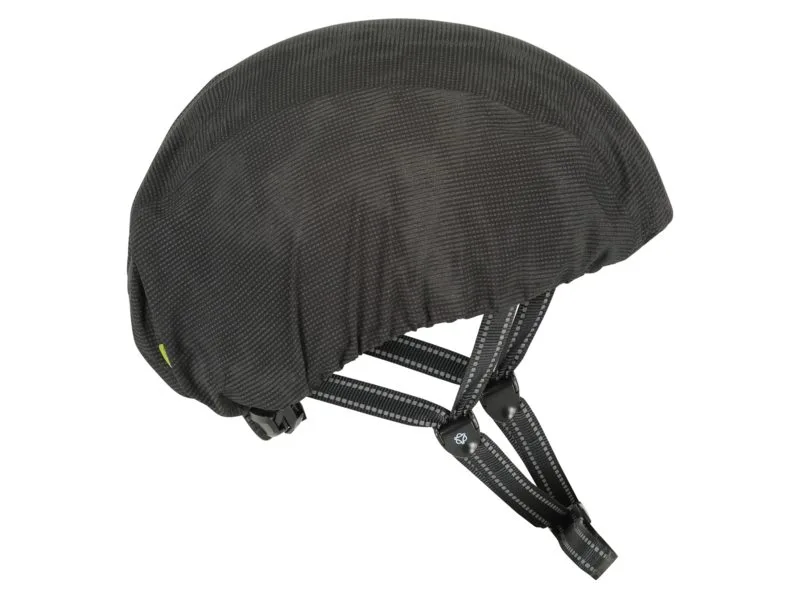Agu compact rain helmet cover commuter reflection Zwart