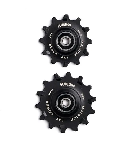 Elvedes derailleur wieltjes Sram 1x12t +1x14t Zwart