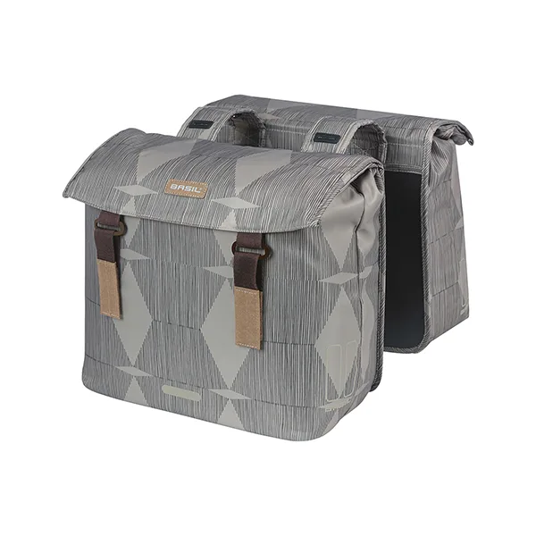 Basil fietstas dubbel Elegance 40-49 Chateau Taupe - Afbeelding 4