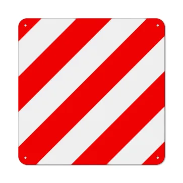 Ds Covers HOESD DS STAR WAARSCHUWINGSBORD 50X50 ROOD/WIT