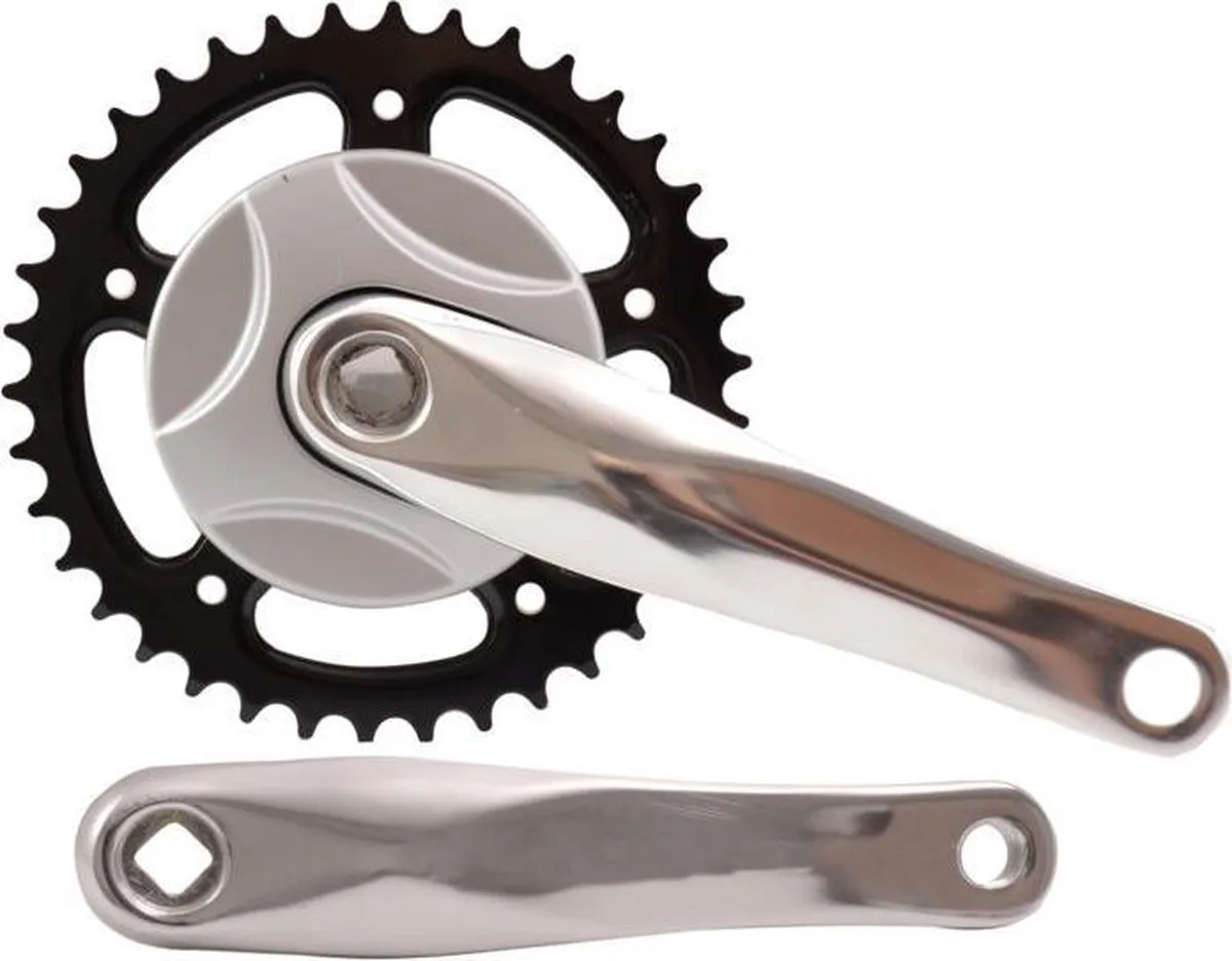 Merkloos Crankst 38t 170 m disc alu zilv Zilver