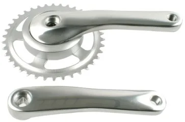 Gazelle crankstel 38t alu/stl Chroom