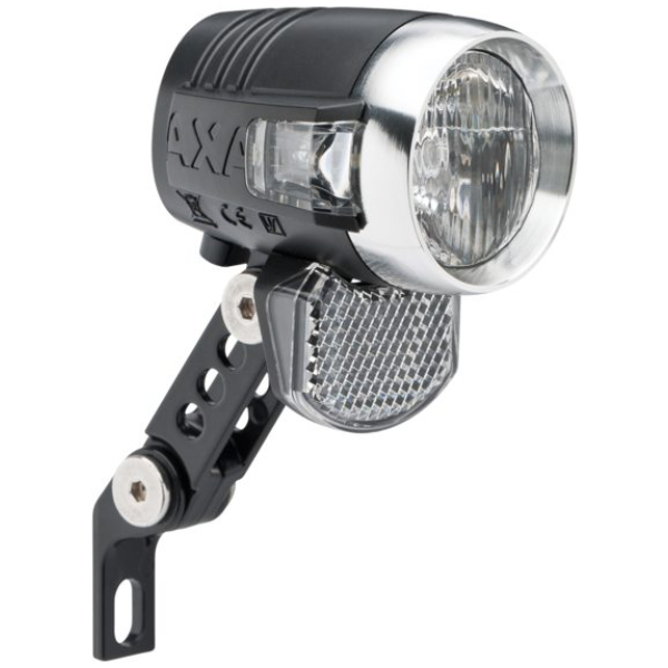 Axa koplamp Blueline switch aan/uit dynamo 50 lux Zwart