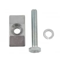 Esge stand plaat+bout lng ZILVER