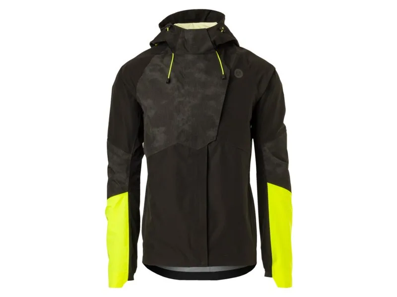 Agu tech rain jacket commuter men hi-vis & reflection Zwart