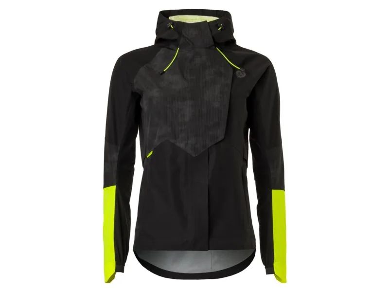 Agu tech rain jacket commuter women hi-vis & refle Zwart