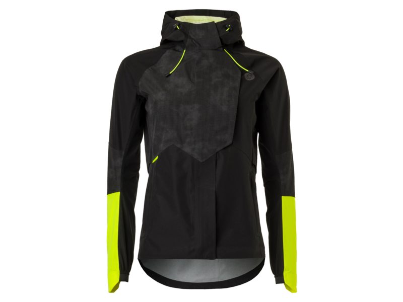 Agu tech rain jacket commuter women hi-vis & refle Zwart