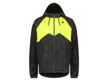 Agu winter rain jacket commuter men hi-vis & reflection Zwart