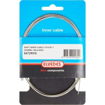 Elvedes schakel binnenkabel rvs nippel 4x4 Silber