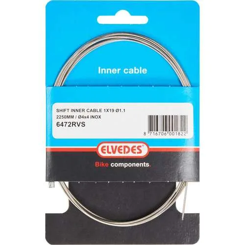 Elvedes schakel binnenkabel rvs nippel 4x4 Silber