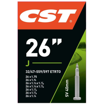 Cst bnb 26 x 1 1/4 - 1.75 fv 40mm Black