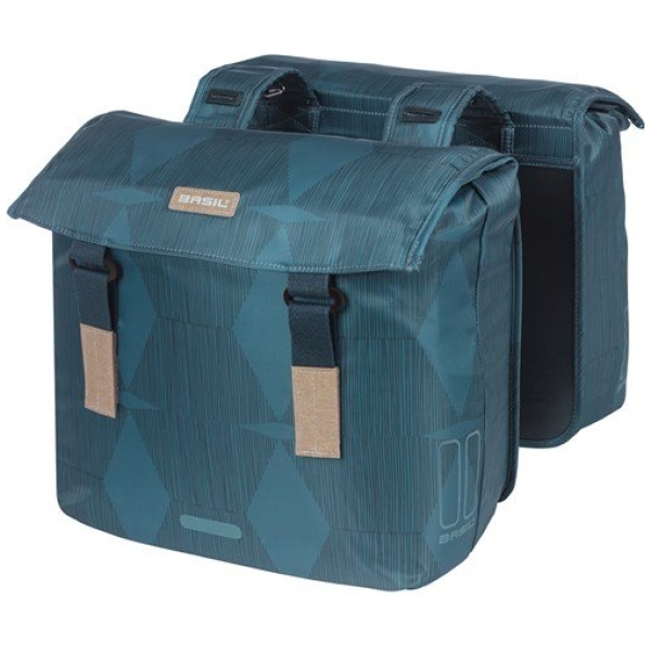Basil fietstas dubbel Elegance 40-49L Estate Blue - Afbeelding 4