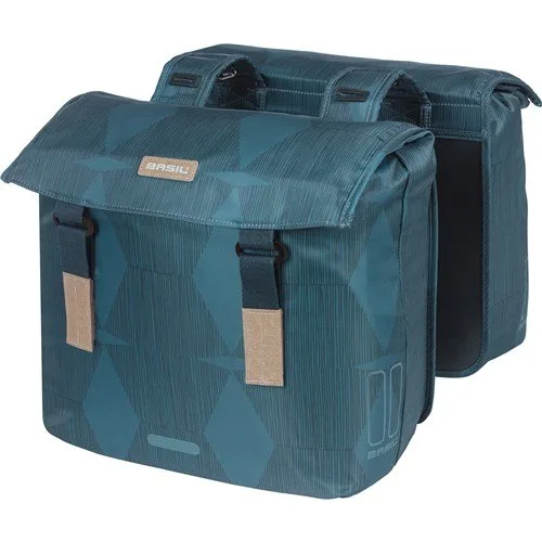 Basil fietstas dubbel Elegance 40-49L Estate Blue