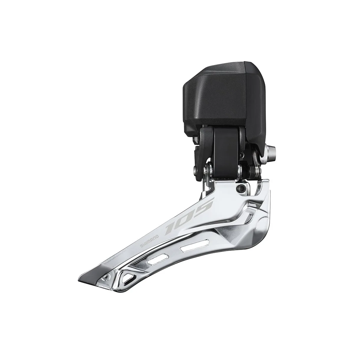 Shimano Voorderailleur 105 Di2 R7150 Dubbel Down Swing Aanlasnok Zwart/zilver