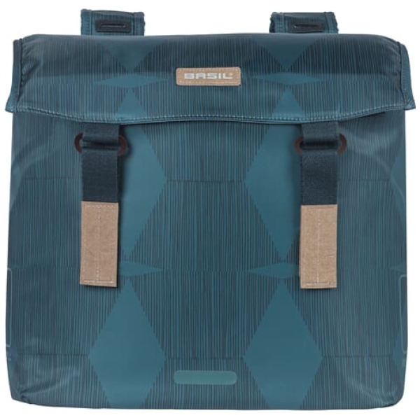 Basil fietstas dubbel Elegance 40-49L Estate Blue - Afbeelding 3