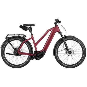 Riese & Muller Charger5 mixte vario voordrager met tas Dark Red Matt
