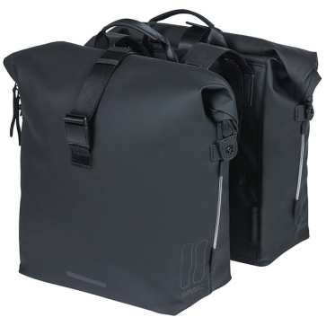 Basil fietstas dubbel SoHo Nordlight night zwart Night Black