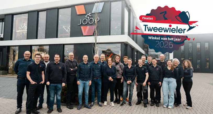 Joop van Voorthuizen Fietsen Finalist tweewielerwinkel van het jaar 2026