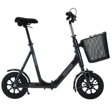 Go-on Loopfiets luxe model (met mand, magneet en verstel ZWART