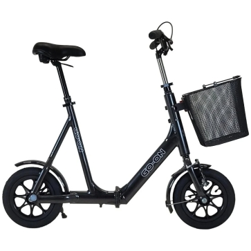 Go-on Loopfiets luxe model (met mand, magneet en verstel ZWART