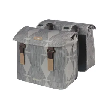 Basil fietstas dubbel Elegance 40-49 Chateau Taupe