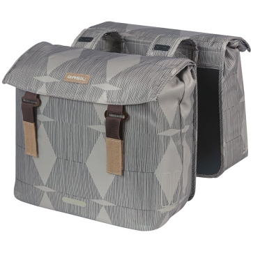 Basil fietstas dubbel Elegance 40-49 Chateau Taupe