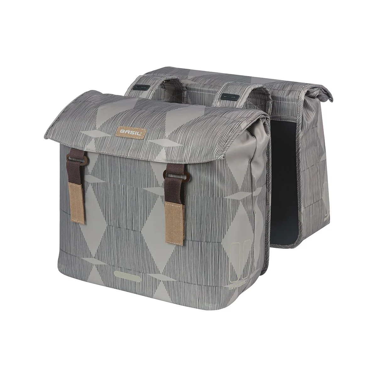 Basil fietstas dubbel Elegance 40-49 Chateau Taupe