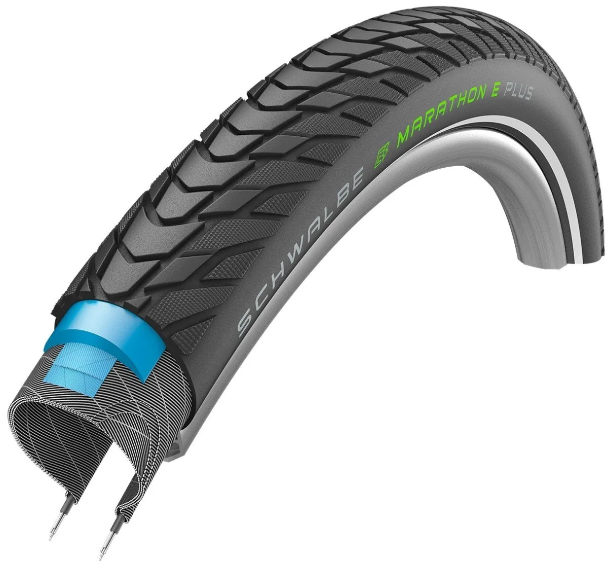 Schwalbe btb Marathon E-Plus 28 x 1.50 zw refl Zwart - Afbeelding 4