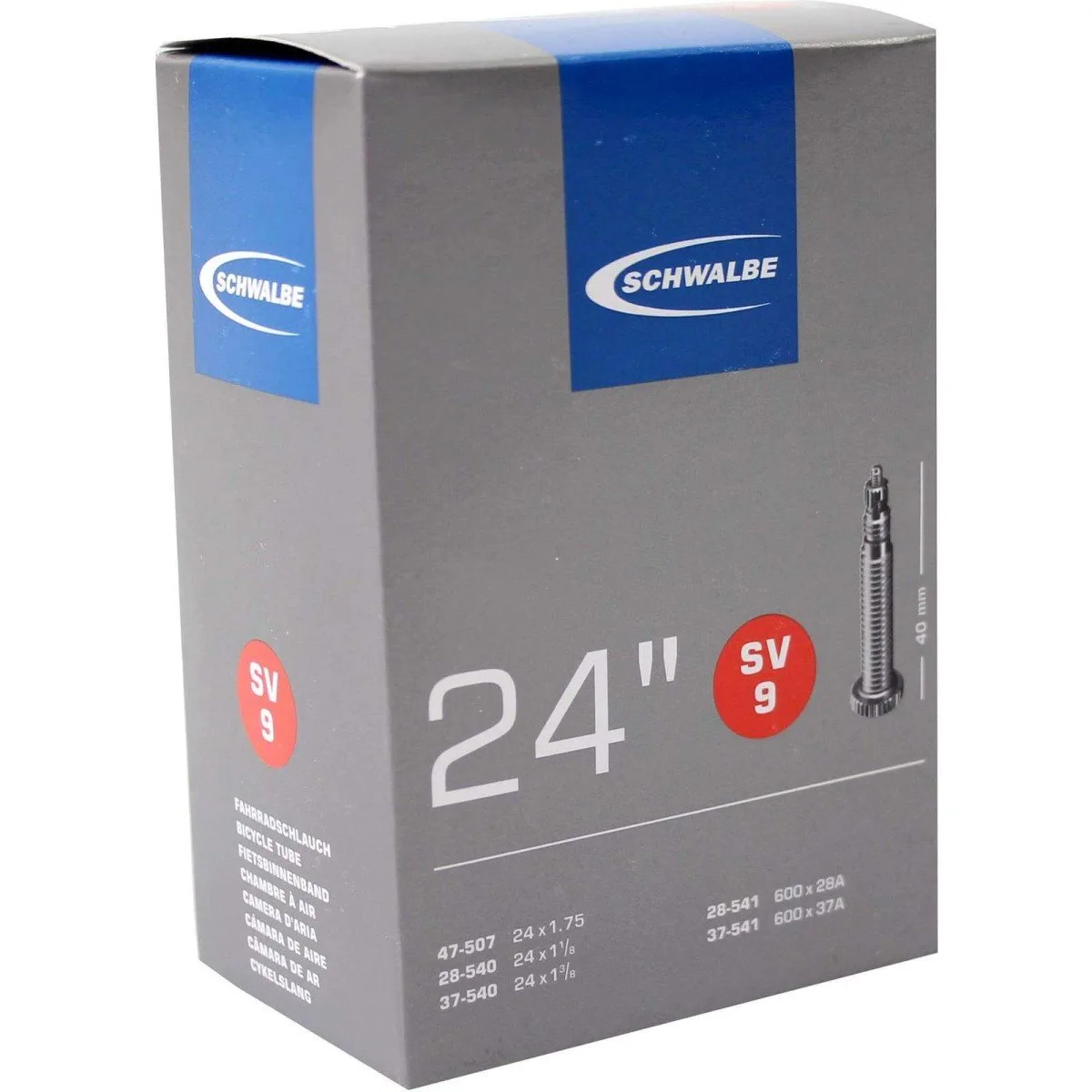 Schwalbe bnb SV9 24 x 1 1/8 - 1.75 fv 40mm Zwart - Afbeelding 5