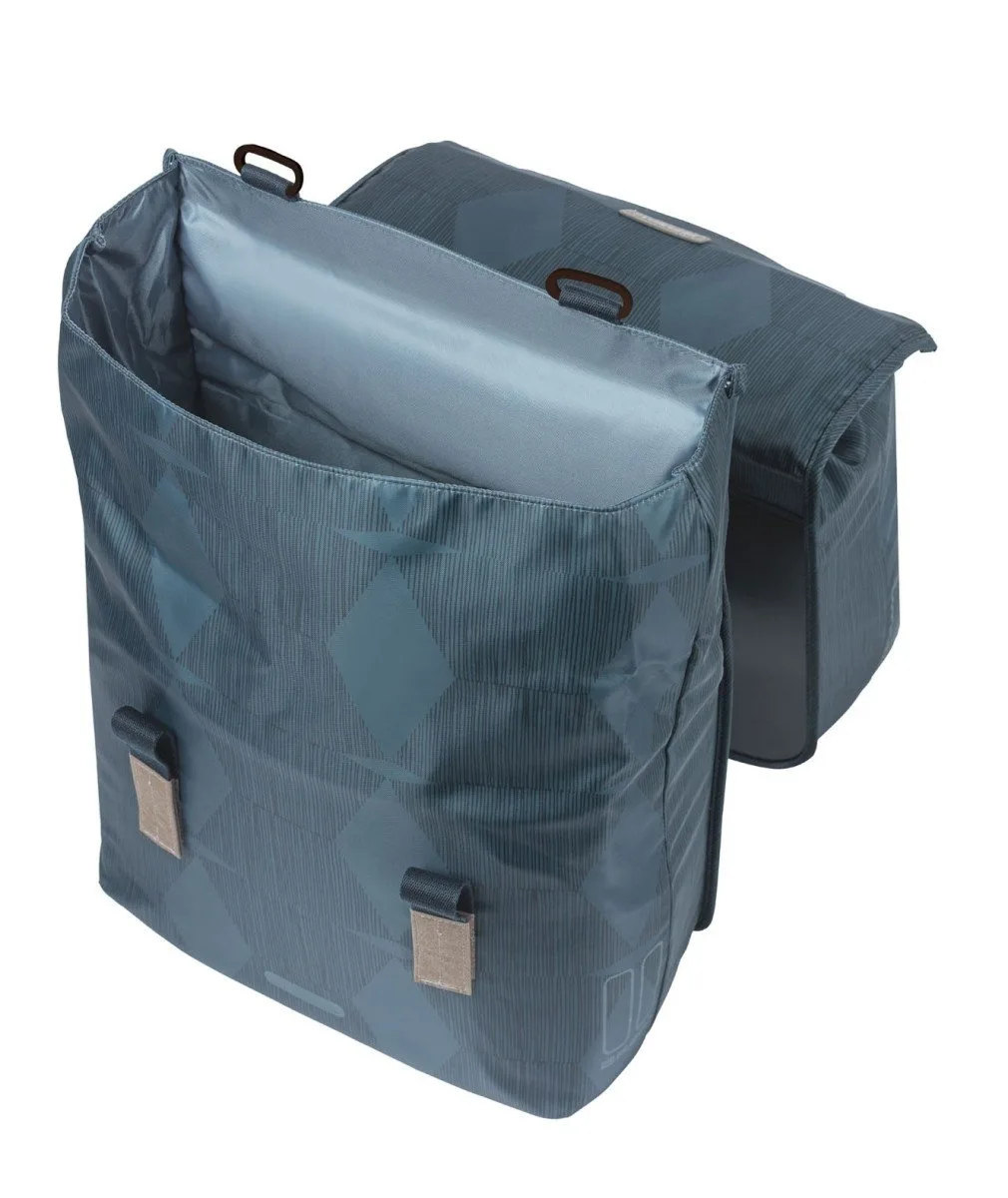 Basil fietstas dubbel Elegance 40-49L Estate Blue - Afbeelding 4