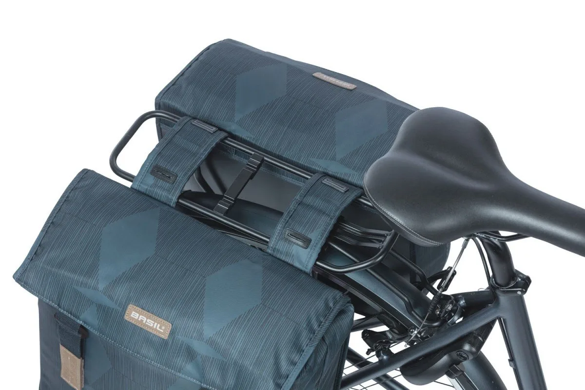 Basil fietstas dubbel Elegance 40-49L Estate Blue - Afbeelding 3