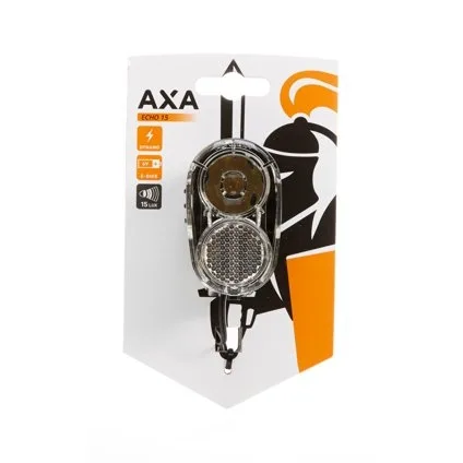 Axa koplamp Echo switch aan/uit dynamo 15 lux zwar Black